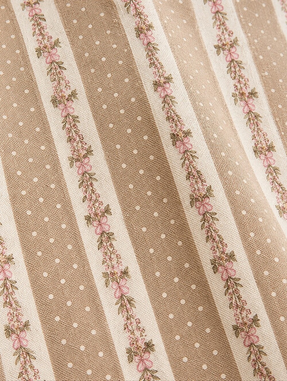 LOFT Floral Stripe Cotton Blazer Size 8 Tailored Beige Pink Cottagecore Jacket - Picture 3 of 9